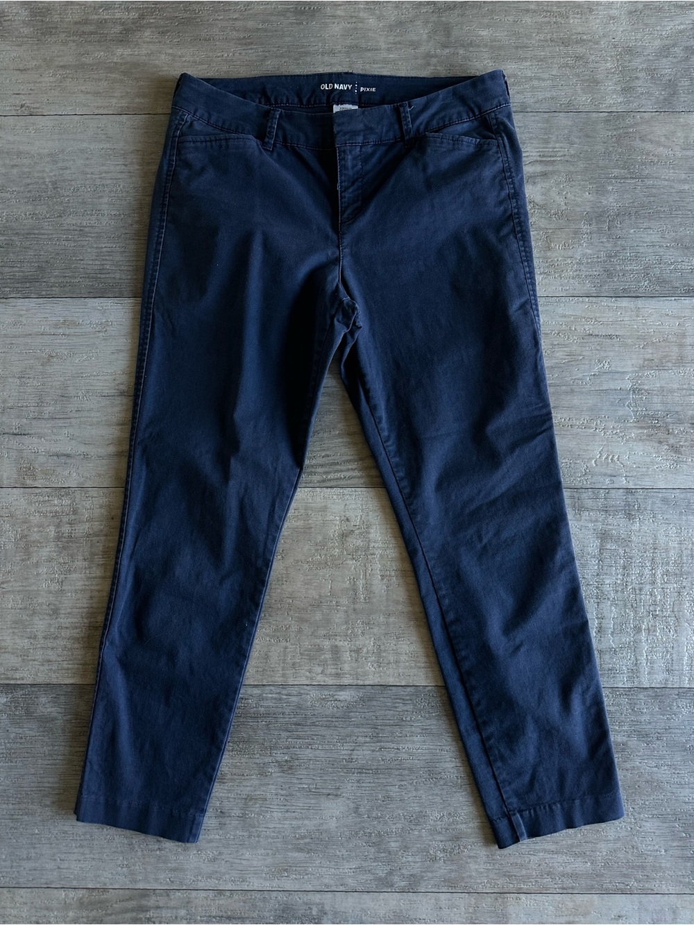 Old Navy Pixie Navy Blue Ankle Chino Pants Size 6